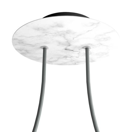 Round ceiling rose – a ceiling rose set with two holes and four side holes, 200 mm