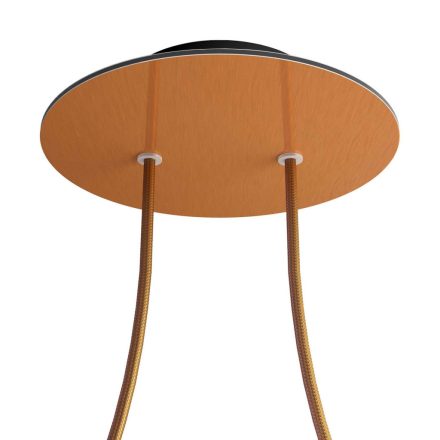 Round ceiling rose – a ceiling rose set with two holes and four side holes, 200 mm