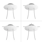 Round ceiling rose – a ceiling rose set with two holes and four side holes, 200 mm