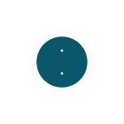 Round ceiling rose – a ceiling rose set with two holes and four side holes, 200 mm