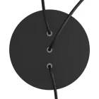 Round ceiling rose – 3 holes in a row and 4 side holes, ceiling rose set, 200 mm