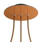 Round ceiling rose – 3 holes in a row and 4 side holes, ceiling rose set, 200 mm