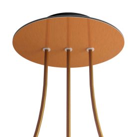   Round ceiling rose – 3 holes in a row and 4 side holes, ceiling rose set, 200 mm