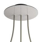 Round ceiling rose – 3 holes in a row and 4 side holes, ceiling rose set, 200 mm