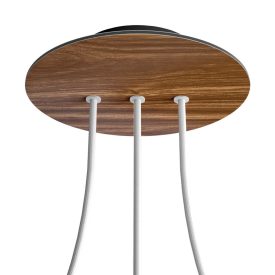   Round ceiling rose – 3 holes in a row and 4 side holes, ceiling rose set, 200 mm