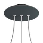 Round ceiling rose – 3 holes in a row and 4 side holes, ceiling rose set, 200 mm