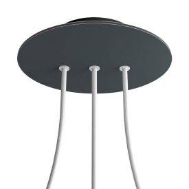   Round ceiling rose – 3 holes in a row and 4 side holes, ceiling rose set, 200 mm