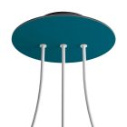 Round ceiling rose – 3 holes in a row and 4 side holes, ceiling rose set, 200 mm