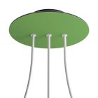 Round ceiling rose – 3 holes in a row and 4 side holes, ceiling rose set, 200 mm