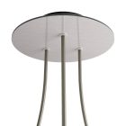 Round ceiling rose – a ceiling rose set with three holes and four side holes, 200 mm