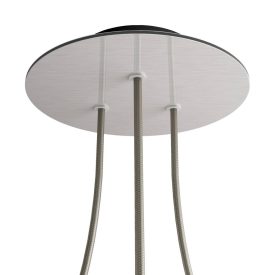   Round ceiling rose – a ceiling rose set with three holes and four side holes, 200 mm