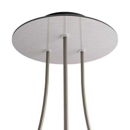 Round ceiling rose – a ceiling rose set with three holes and four side holes, 200 mm