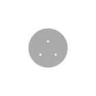 Round ceiling rose – a ceiling rose set with three holes and four side holes, 200 mm