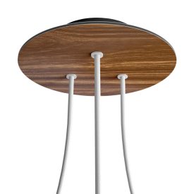   Round ceiling rose – a ceiling rose set with three holes and four side holes, 200 mm