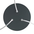 Round ceiling rose – a ceiling rose set with three holes and four side holes, 200 mm
