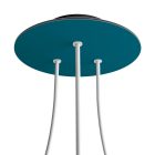 Round ceiling rose – a ceiling rose set with three holes and four side holes, 200 mm