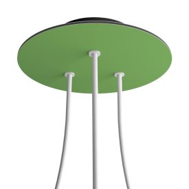   Round ceiling rose – a ceiling rose set with three holes and four side holes, 200 mm