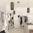 Round ceiling rose – a ceiling rose set with three holes and four side holes, 200 mm