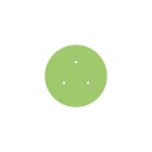 Round ceiling rose – a ceiling rose set with three holes and four side holes, 200 mm