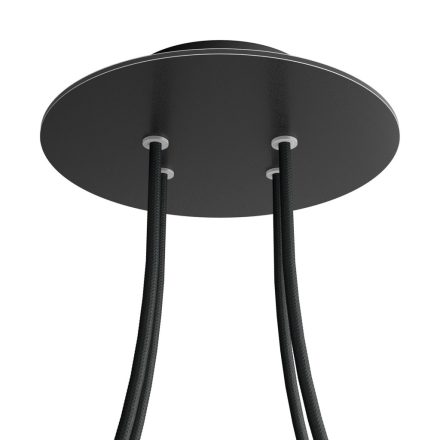 Round ceiling rose – a ceiling rose set with 4 holes and 4 side holes, 200 mm