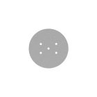 Round ceiling rose – a ceiling rose set with 5 holes and 4 side holes, 200 mm