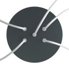 Round ceiling rose – a ceiling rose set with 5 holes and 4 side holes, 200 mm