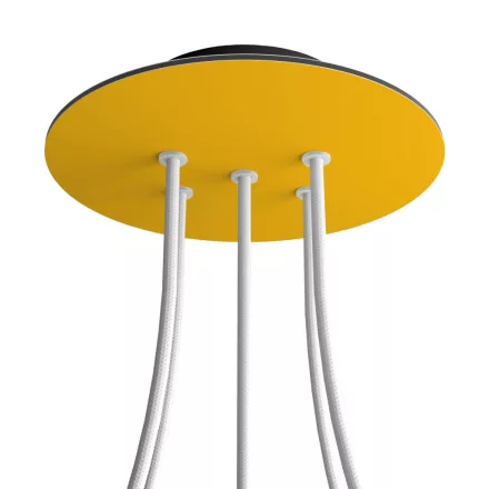 Round ceiling rose – a ceiling rose set with 5 holes and 4 side holes, 200 mm