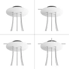 Round ceiling rose – a ceiling rose set with 5 holes and 4 side holes, 200 mm