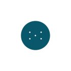 Round ceiling rose – a ceiling rose set with 5 holes and 4 side holes, 200 mm