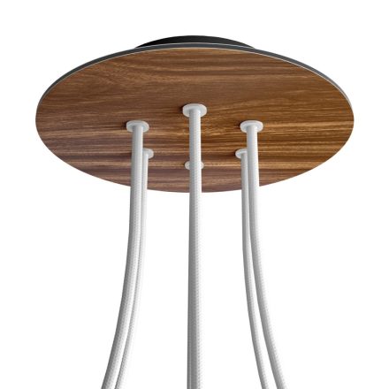 Round ceiling rose – a ceiling rose set with 6 holes and 4 side holes, 200 mm