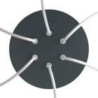 Round ceiling rose – a ceiling rose set with 6 holes and 4 side holes, 200 mm