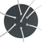 Round ceiling rose – a ceiling rose set with 7 holes and 4 side holes, 200 mm