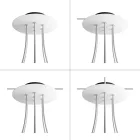 Round ceiling rose – a ceiling rose set with 7 holes and 4 side holes, 200 mm