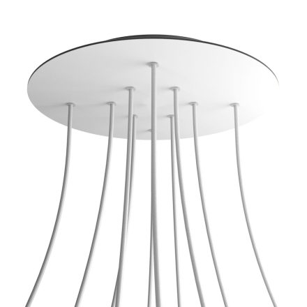 Round XXL Rose-One 10-hole and 4-side hole ceiling rosette set, 400 mm