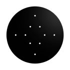 Round XXL Rose-One 10-hole and 4-side hole ceiling rosette set, 400 mm