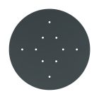 Round XXL Rose-One 10-hole and 4-side hole ceiling rosette set, 400 mm