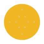 Round XXL Rose-One 10-hole and 4-side hole ceiling rosette set, 400 mm