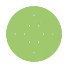 Round XXL Rose-One 10-hole and 4-side hole ceiling rosette set, 400 mm