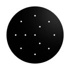 Round XXL Rose-One 12-hole and 4-side hole ceiling rosette set, 400 mm