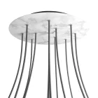 Round XXL Rose-One 12-hole and 4-side hole ceiling rosette set, 400 mm
