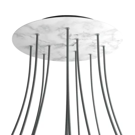 Round XXL Rose-One 12-hole and 4-side hole ceiling rosette set, 400 mm