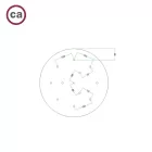Round XXL Rose-One 12-hole and 4-side hole ceiling rosette set, 400 mm