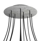 Round XXL Rose-One 12-hole and 4-side hole ceiling rosette set, 400 mm