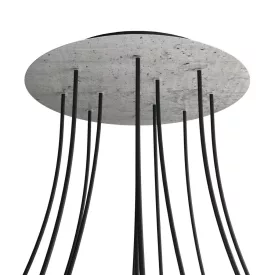  Round XXL Rose-One 12-hole and 4-side hole ceiling rosette set, 400 mm