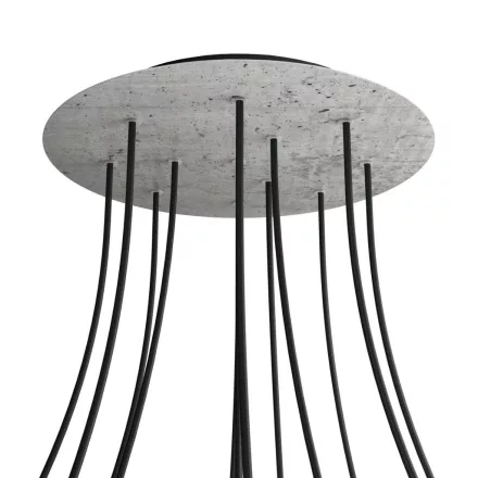 Round XXL Rose-One 12-hole and 4-side hole ceiling rosette set, 400 mm
