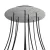 Round XXL Rose-One 12-hole and 4-side hole ceiling rosette set, 400 mm