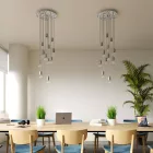 Round XXL Rose-One 12-hole and 4-side hole ceiling rosette set, 400 mm