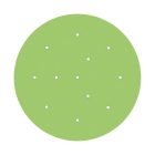 Round XXL Rose-One 12-hole and 4-side hole ceiling rosette set, 400 mm