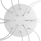 Round XXL Rose-One 14-hole and 4-side hole ceiling rosette set, 400 mm