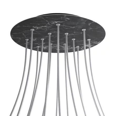 Round XXL Rose-One 14-hole and 4-side hole ceiling rosette set, 400 mm
